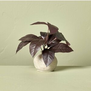 Hearth & Hand With Magnolia 6.5" Black Plum Leaf Artificial Fall Arrangement